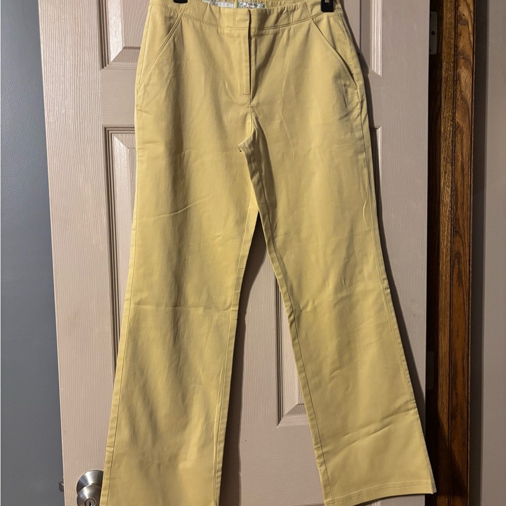 Tommy Bahama Mustard Stretch Pants with button and zipper
